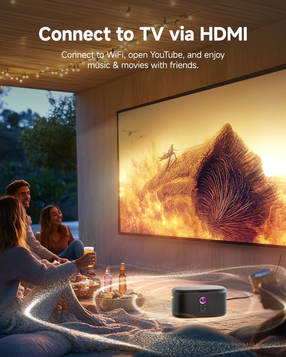 Ikarao Karaoke Machine, Built-in Lyrics Display, 32GB Karaoke Tablet, KaraFun Prime, 280W Karaoke Speaker with 2 Self-Charging Mics, Connects to TV, EQ, Portable Karaoke System for Adult Home Parties - Image 3