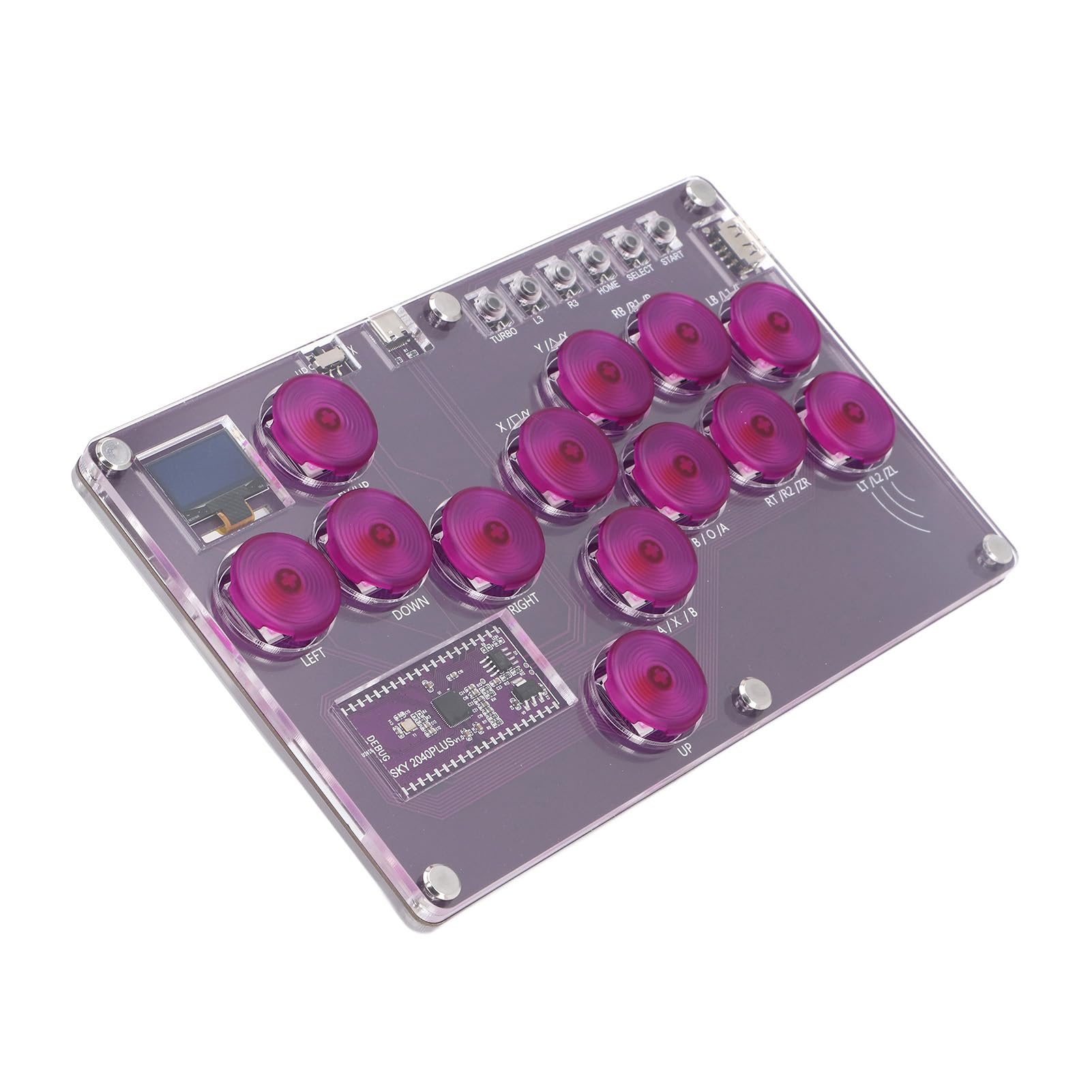 Controlador Mecánico de Latencia Ultra Baja Fight Stick de 13 Teclas para Steam Deck 8,3x5x0,5 Pulgadas