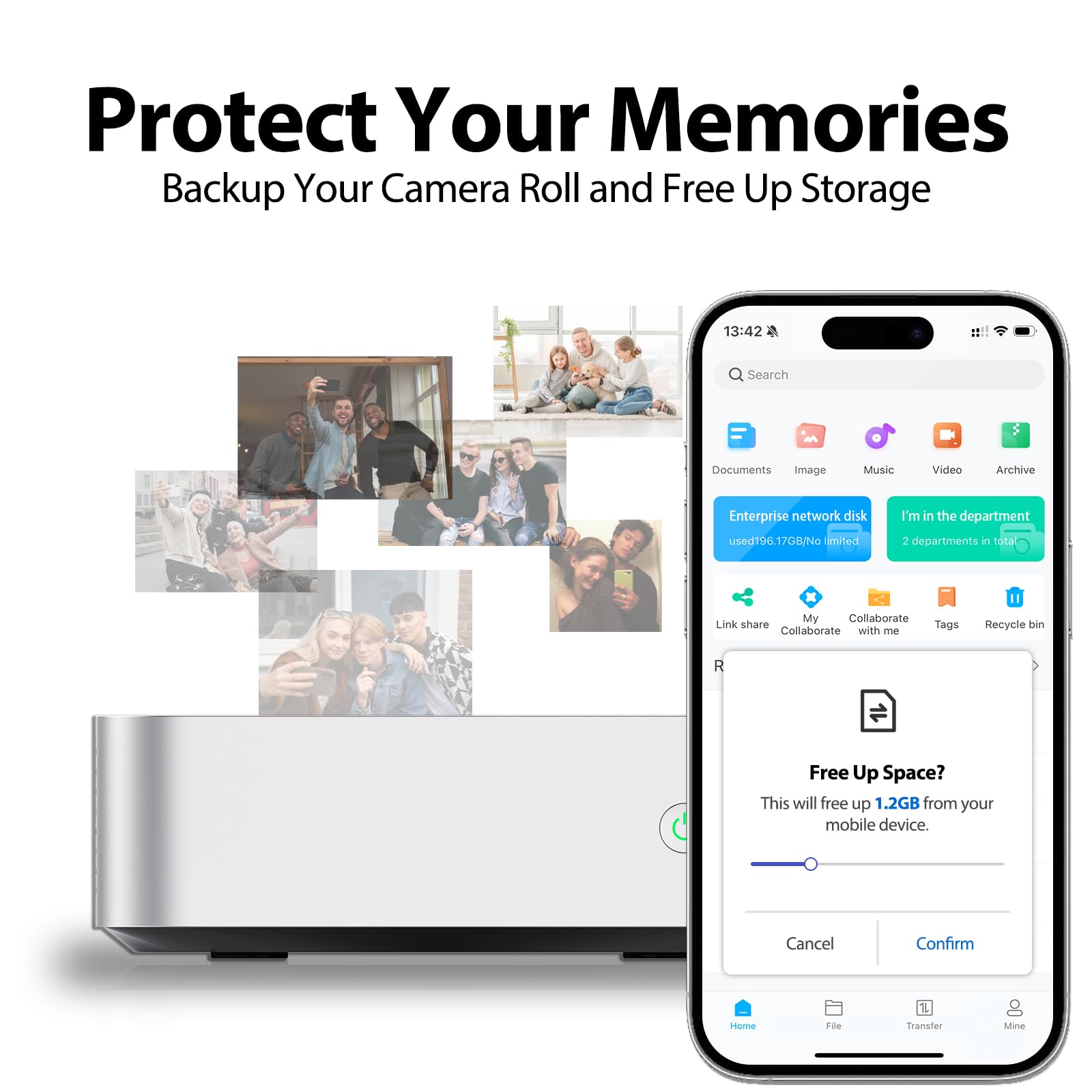 Aiffro K100 All-SSD NAS Storage | Intel N100 | 8GB LPDDR5 4800MHz | 4 Bays 2280 M.2 SSD Up to 16TB | 2.5GbE RJ45 | Mini Pocket NAS | Set for Truenas, Freenas, Unraid, Windows, OMV