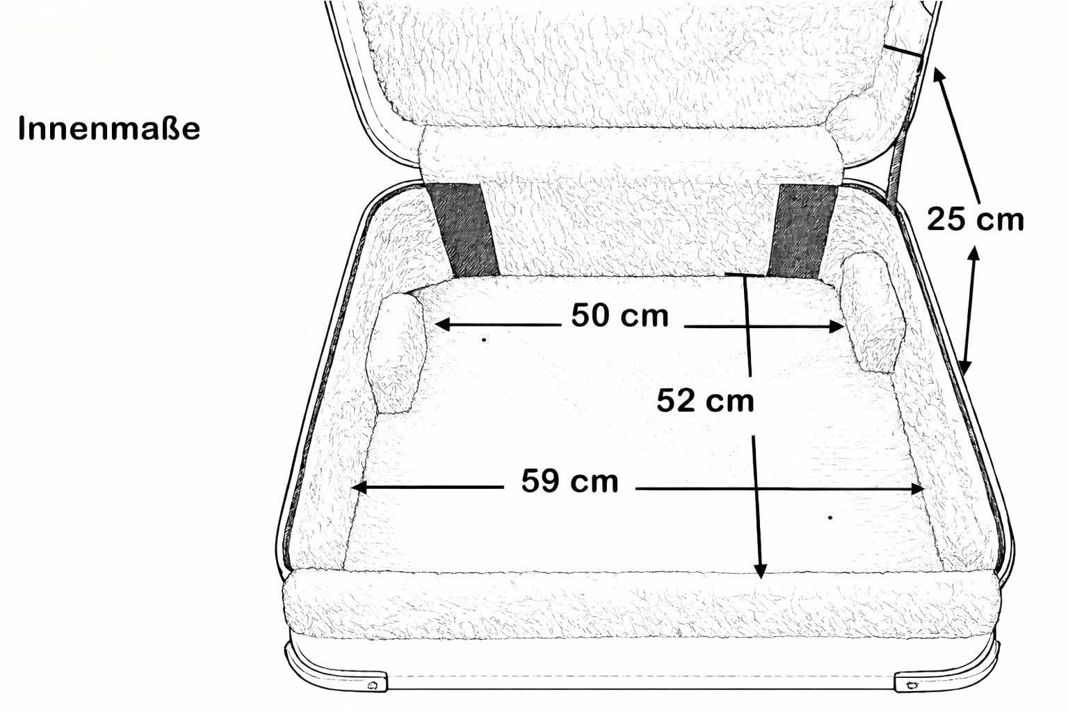 Akkordeonkoffer Trolley 120+ Bass WoidBua Premium braun 59x50x25 cm – robuster Rollkoffer mit Griff & Polsterung – Akkordeon Case mit Rollen für sicheren Transport – Zubehör für Musiker & Profis