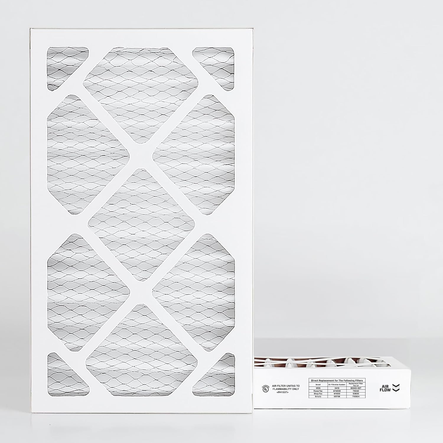 2 Pack 5-Micron Outer Air Filter Replacement Compatible with WEN 3410/ POWERTEC AF4000/ Shop Fox W1830/ Grizzly G0738 Air Filtration System. Compared to Part 90243-027-2