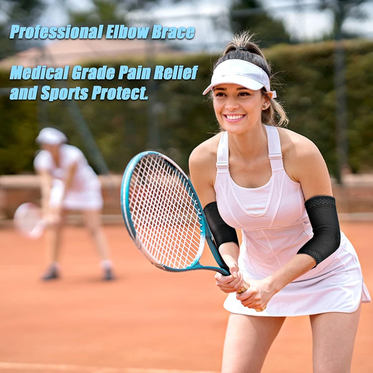 NEENCA [2 Pack] Professional Elbow Brace, Compression Elbow Sleeves. Medical Elbow Support for Tendonitis,Tennis or Golf Elbow. Arm Support Sleeves for Sports Protection and Pain Relief - Pair Wrap : Health & Household