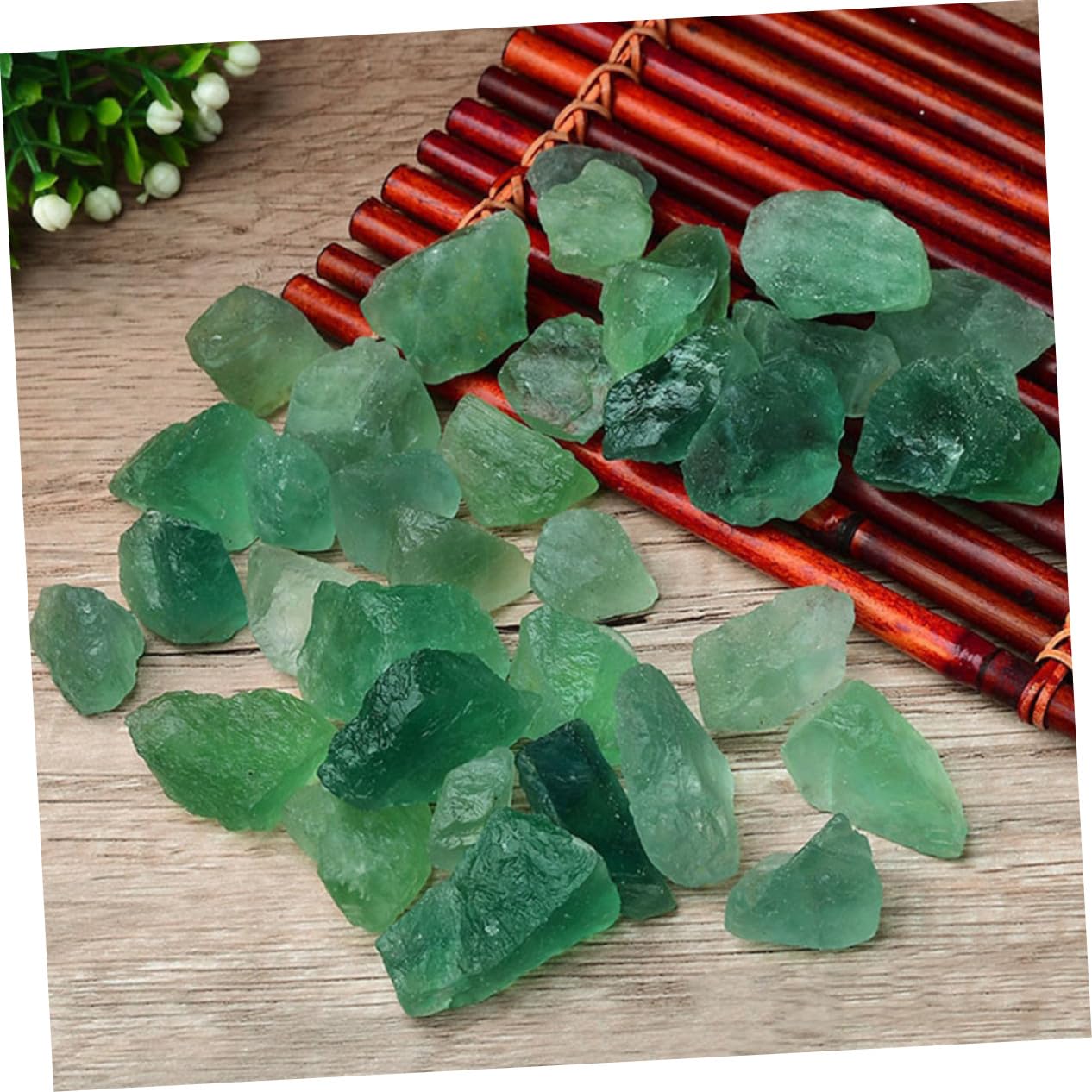 Piedras de Fluorita Verde Natural para Decoración del Hogar y Artesanía DIY Difusores Aromáticos y Relleno de Jarrones Paquete Textura Única para Acuario y Decoración Creativa