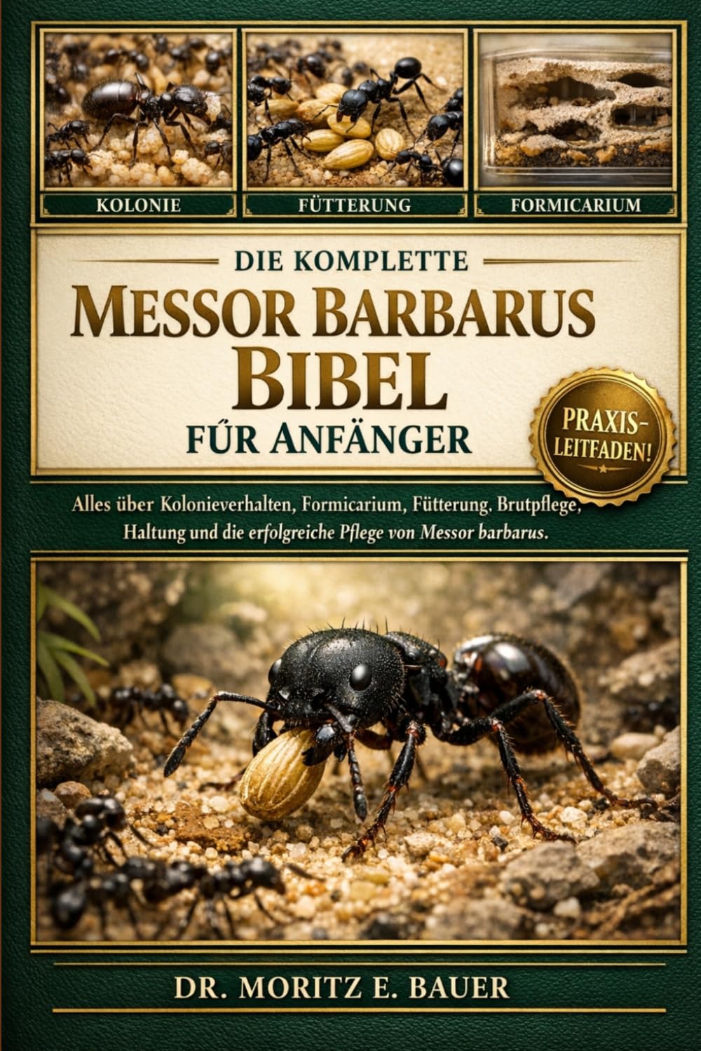 DIE KOMPLETTE MESSOR BARBARUS BIBEL FÜR ANFÄNGER: Messor wissen müssen barbarus : Kolonieverhalten, Formicarium-Einrichtung, Temperatur.....Reinigung ... Tagesabläufe für Anfänger und Liebhaber