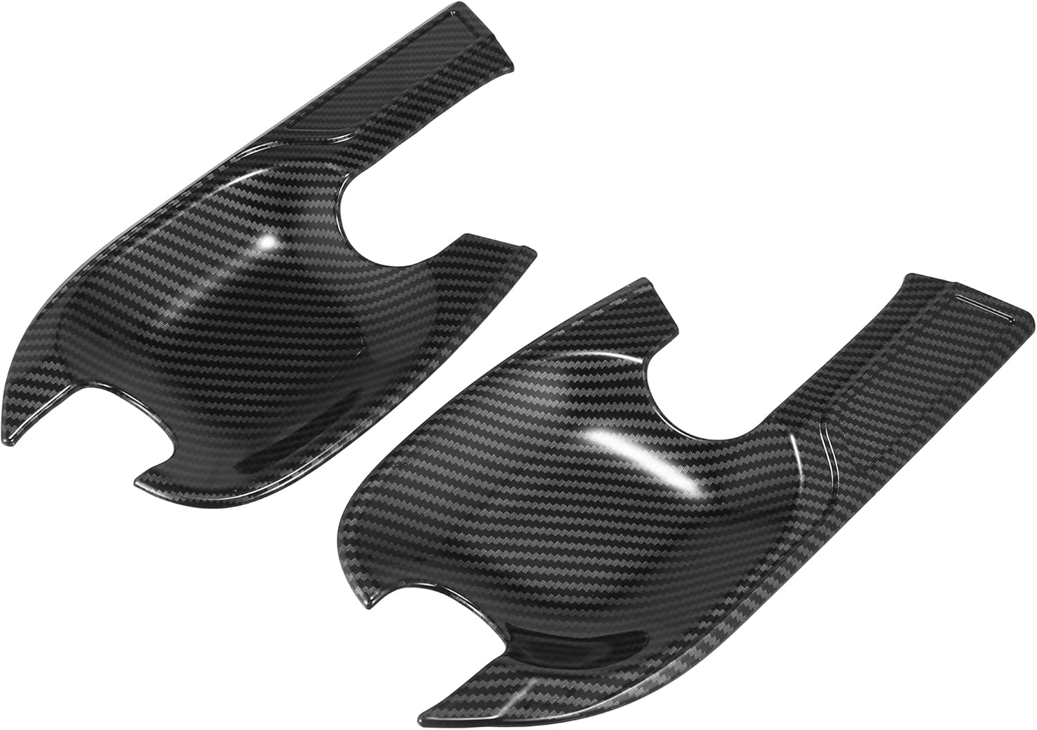 X AUTOHAUX 1 Set Auto Car Exterior Door Handle Cup Bowl Guard Protector Replacement for Isuzu D-Max DMax LS-M LS-U SX 2021 2022 Carbon Fiber Pattern Gloss Black