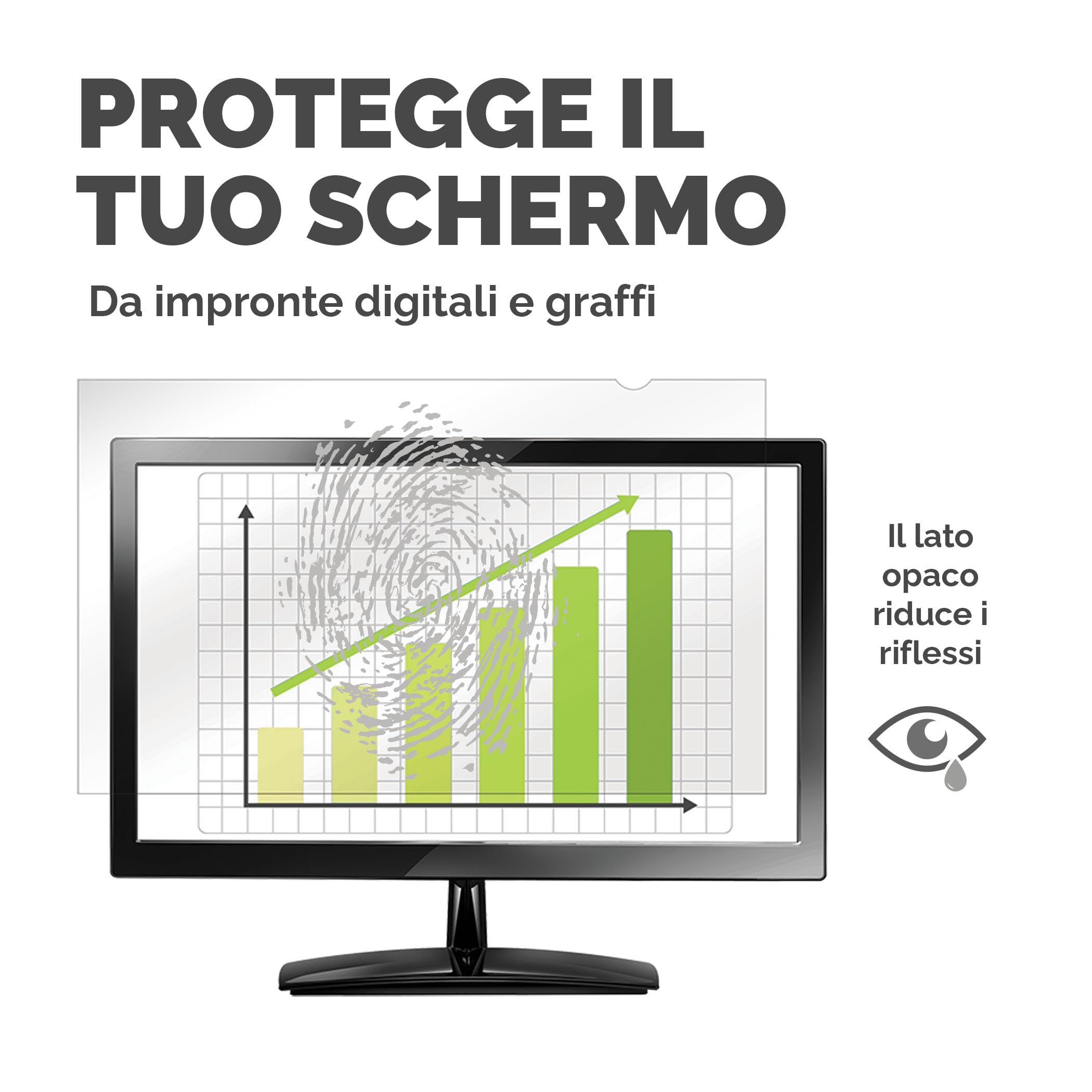 Fellowes PrivaScreen Filtro Privacy - Protezione antiriflesso e Luce Blu per Monitor 27" Pollici (Rapporto 16:09, 597 x 335mm) - Aggancio e rimozione Facili con linguette Quick Reveal™