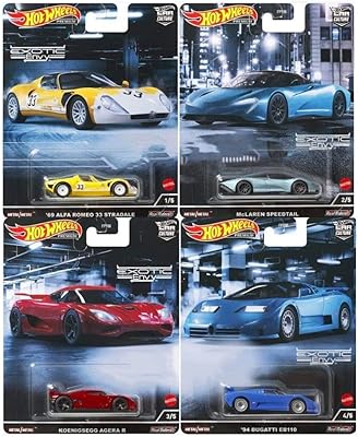Hot Wheels Car Culture 2022 Exotic Envy Set of 4 Diecast Vehicles from FPY86-957M Release