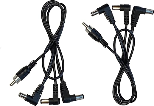 2 Pack of 3 Way Split Effects Pedal DC Power Cables for CIOKS Power Supplies