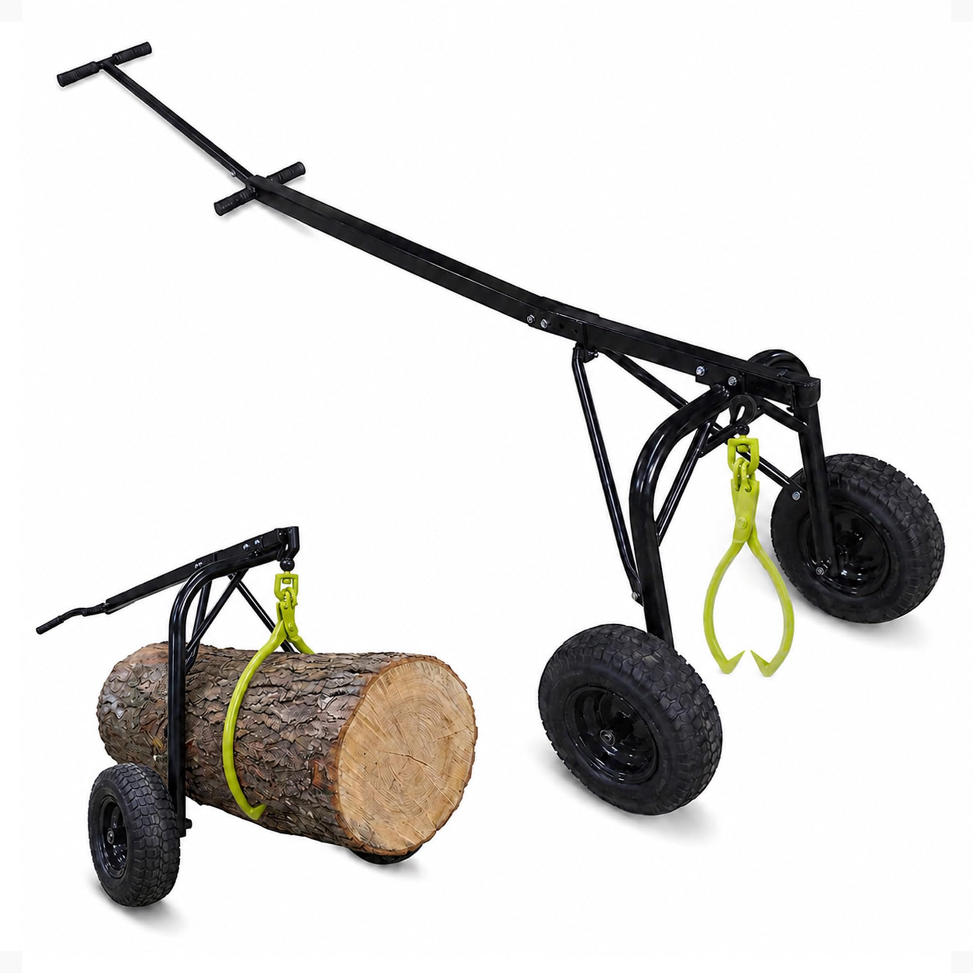 Amazon.com: Timber Tuff Steel Log Carrier Dolly with Skidding Arch