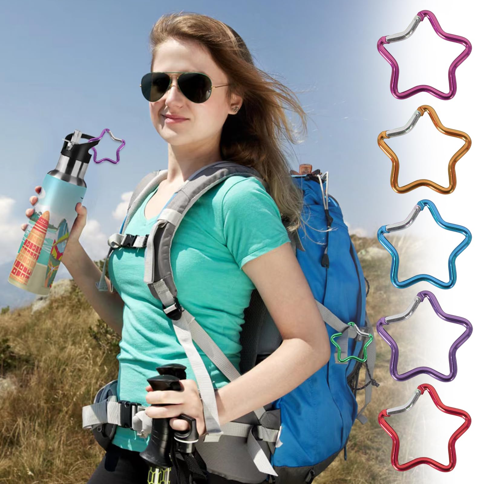 Clips Mousqueton Ressort Mousquetons En Aluminium - 10 Pièces - 4