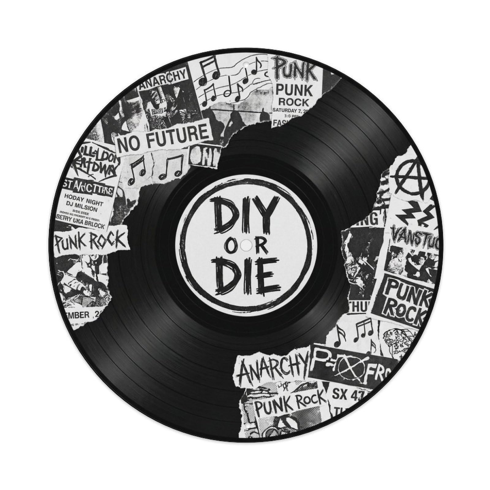 Punk Album Cover DIY Zine Vinyl Records Sound System Metal Tin Sign