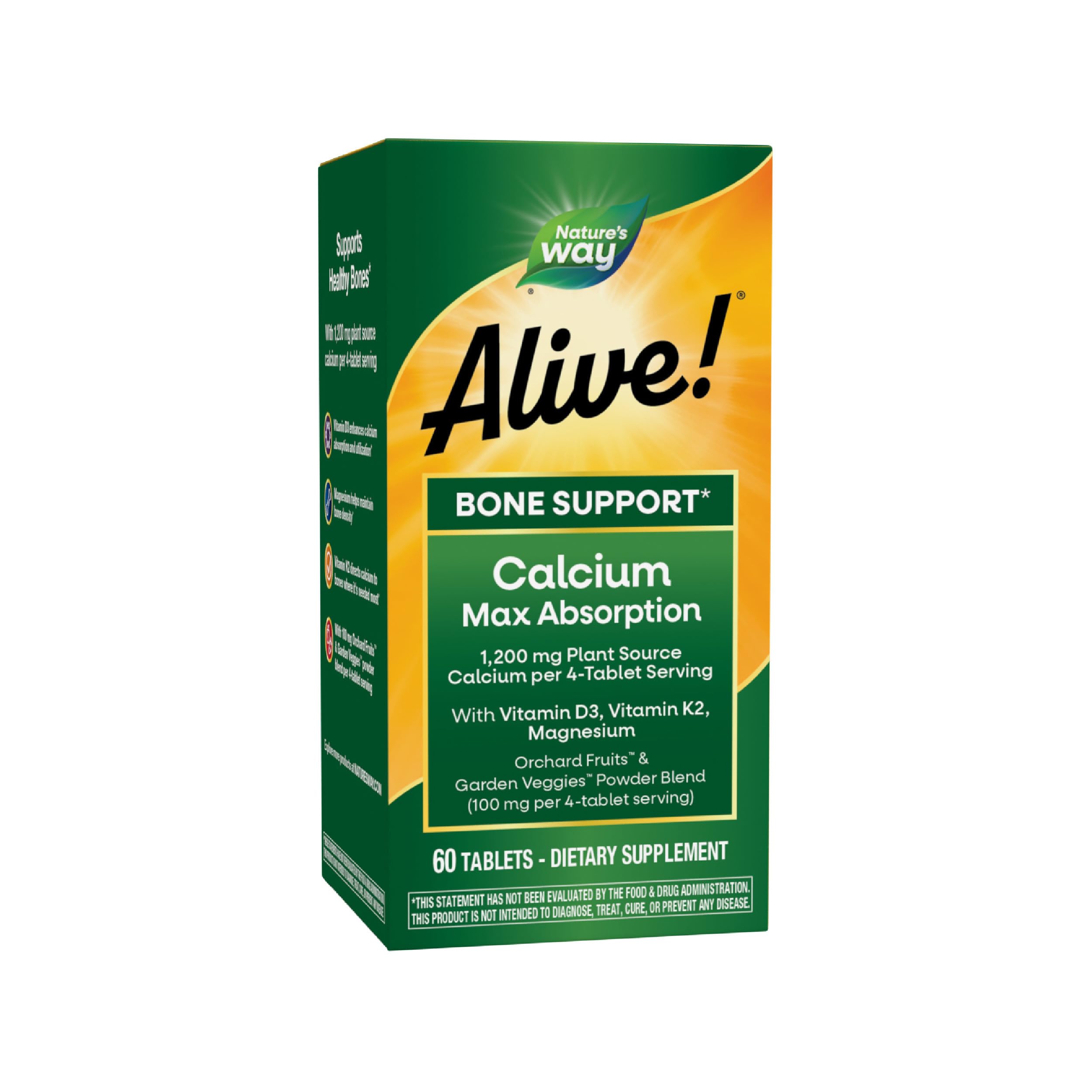 Nature's Way Alive! Calcium, Max Absorption, 60 Tablets