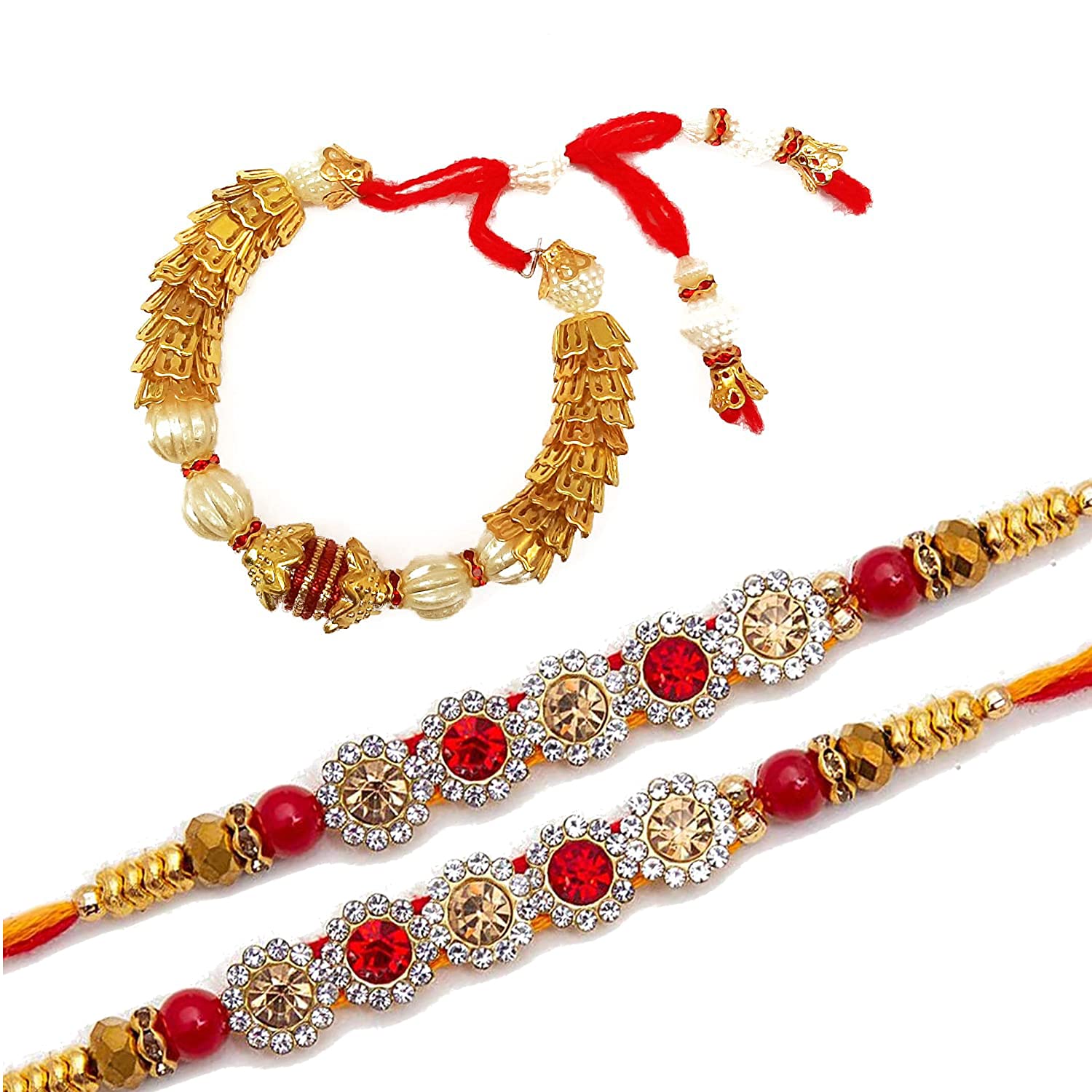 Urvi Creations 2 Stone Bangle Bhaiya Bhabhi Rakhi Set Bhabhi Lumba Pair Rakhi Rakshabandhan Rakhi Gift for Women (Multi) (B08C91DLLN) Amazon Price History, Amazon Price Tracker