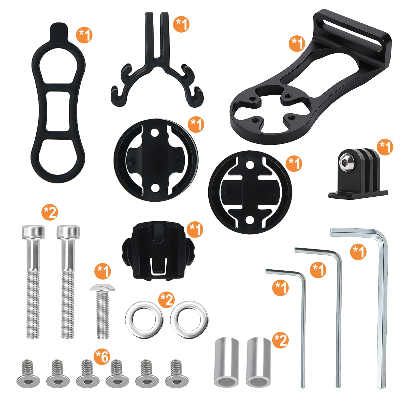 Supporto per Computer per Bicicletta, Manubrio in Lega di Alluminio, Regolabile Supporto per Bici Garmin Edge, Compatibile con Garmin Edge 25 130 200 500 510 540 810 1024, per Bici da Strada e Mountai
