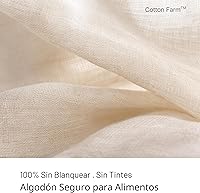 Vista 5 de Cotton Farm - Paños de queso precortados, 18 x 18 pulgadas, grado 100, bordes sobrehilados, listos para usar, gasa de muselina para colar y cocinar