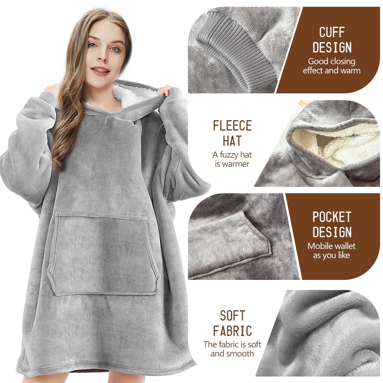 Manta de Sudadera Gigante con Capucha,Suave Sudadera con Capucha de Gran Tamaño,Manta con Capucha portátil con Bolsillo Frontal y Manga Larga,para Hombres,Mujeres,Adultos,Adolescentes