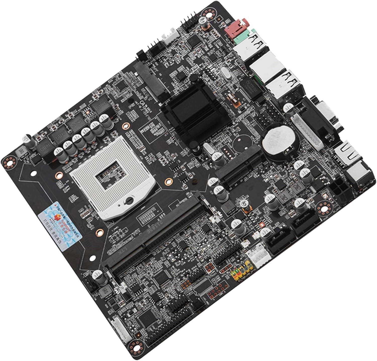 SIMPLETEK - Scheda Madre mini-ATX Modello HM65 | Socket PGA988 - DDR3 Sodimm AMI UEFI BIOS | Dimensioni 17 x 17 mm | Cavo Sata e Mascherina inclusa