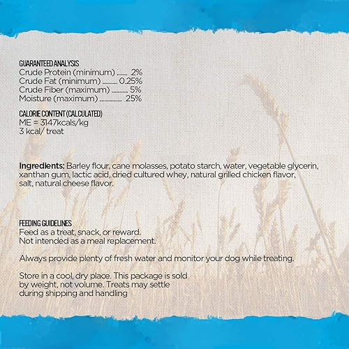 Miniatura 7 de Blue Dog Bakery Golosinas naturales para perros entrenadores perfectos tratamiento de entrenamiento bajo en calorías sabor a pollo y queso 6 onzas 8