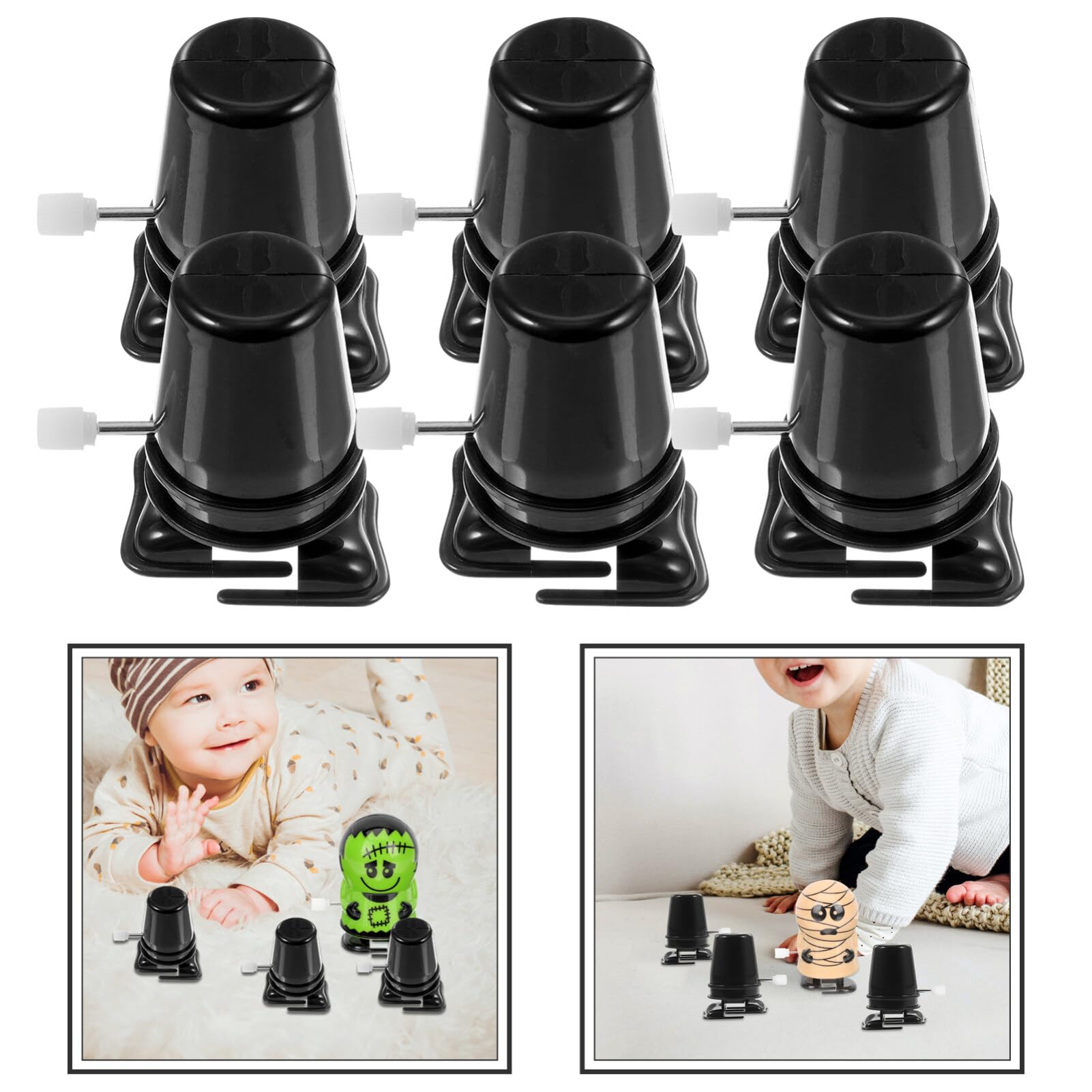 TOYANDONA Clockwork Legged Robot Toy Movements - 18 Pcs Replacement Wind up Toys Movement Mechanism - Diy Clay Material Part - for Repair Robot Spring Diy Craft Kids
