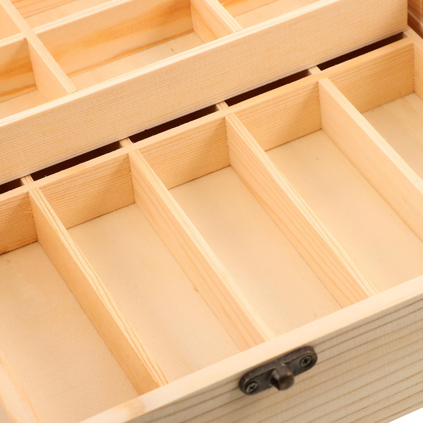 Operitacx Holz Mineralienprobenbox mit 30 Fächern und Glasdeckel