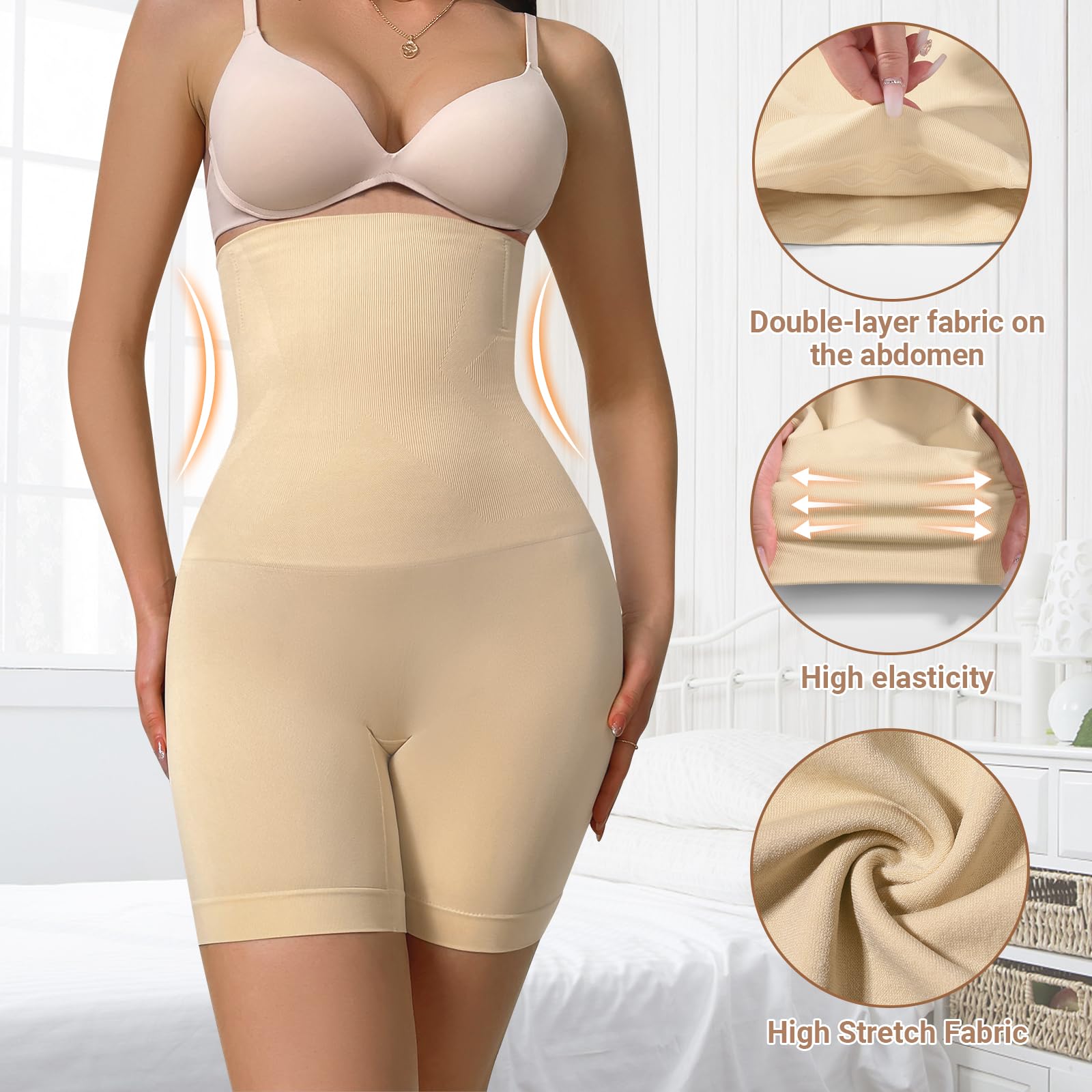 Niwicee Shapewear damskie majtki wyszczuplające brzuch w połowie talii, modelujące figurę, majtki gorsetowe, bielizna wyszczuplająca brzuch, bielizna wyszczuplająca