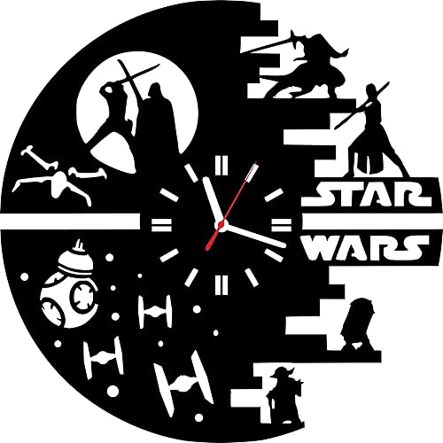 Reloj de pared de madera de Navidad para hombres, mujeres, niños, mamá, papá, niñas, fanáticos, superhéroes, suministros de fiesta de cumpleaños,