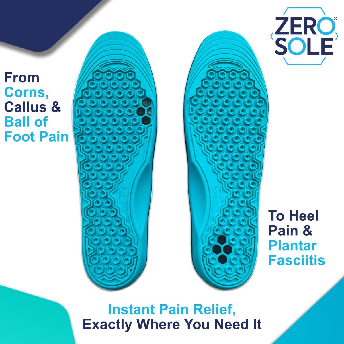 Customizable Corn & Callus Relief Insoles – Clinically Proven, Podiatrist-Designed Pressure-Relief Insoles for Corns, Calluses, Metatarsalgia & Plantar Fasciitis (Small - Medium | US 5-8)