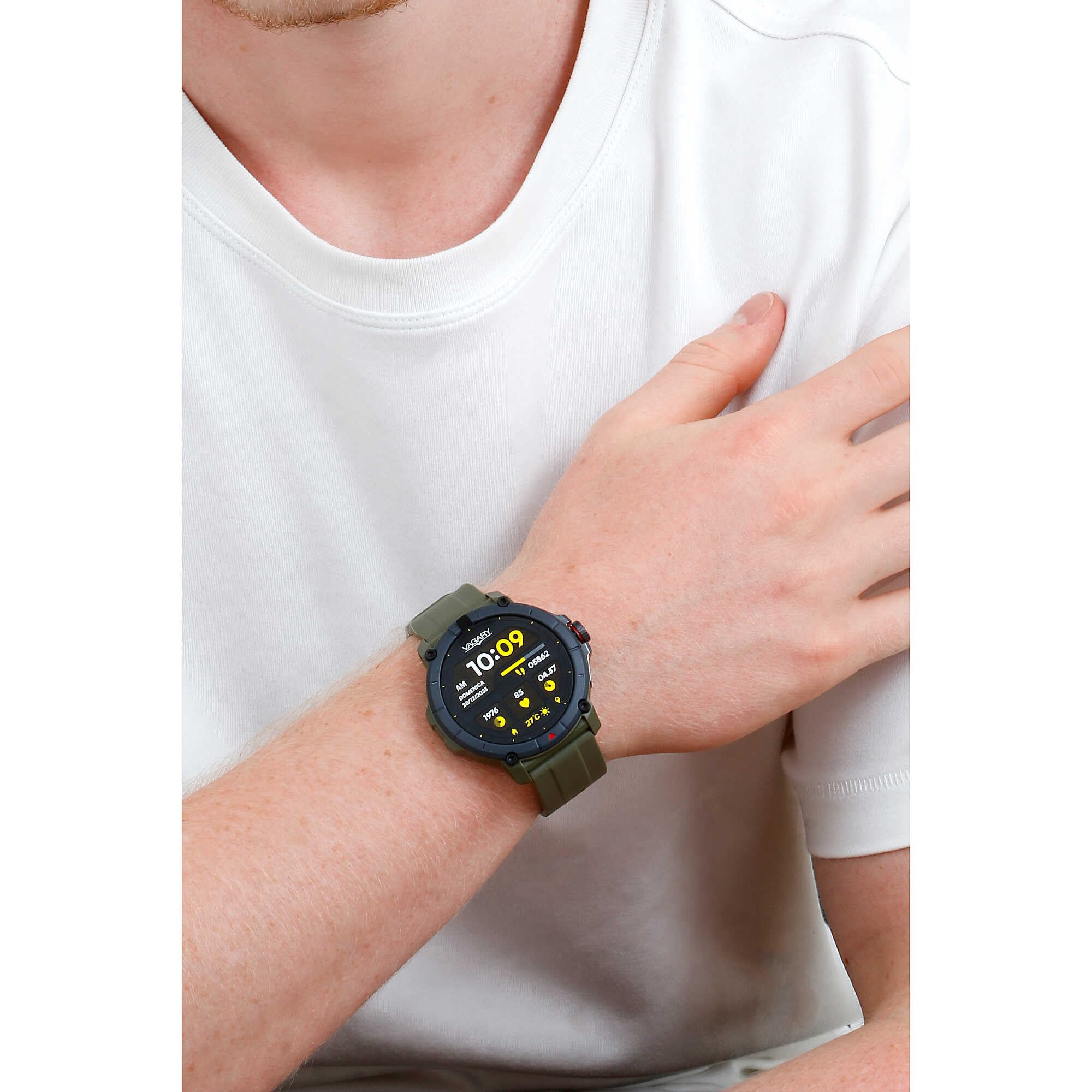 Orologio uomo Smartwatch Vagary verde X04A-004VY cinturino in silicone