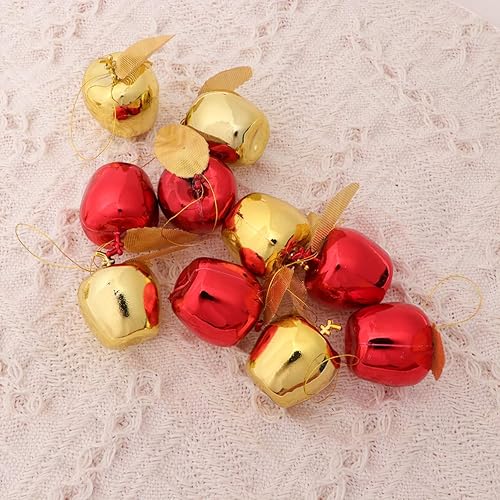 Miniatura 10 de Amosfun 24 adornos de manzanas navideñas inastillables para árbol de Navidad, decoración de fiesta de Navidad