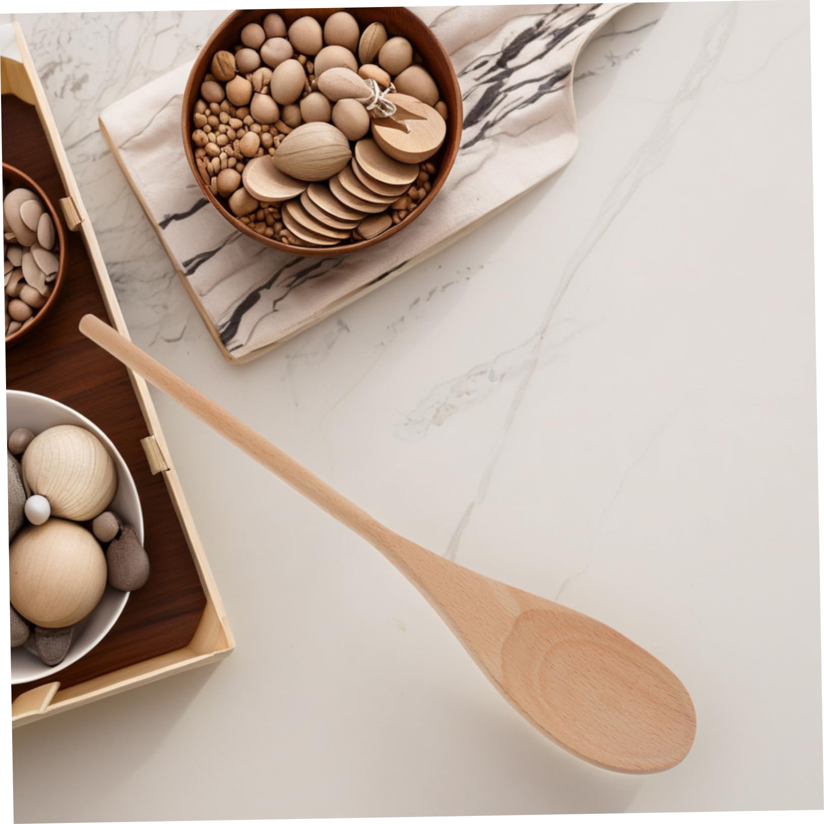24 Piezas Cucharas de Madera sin Pintar para Cocina Mango Ovalado para y Remover Utensilios Vintage para Repostería y Diy Personalizable