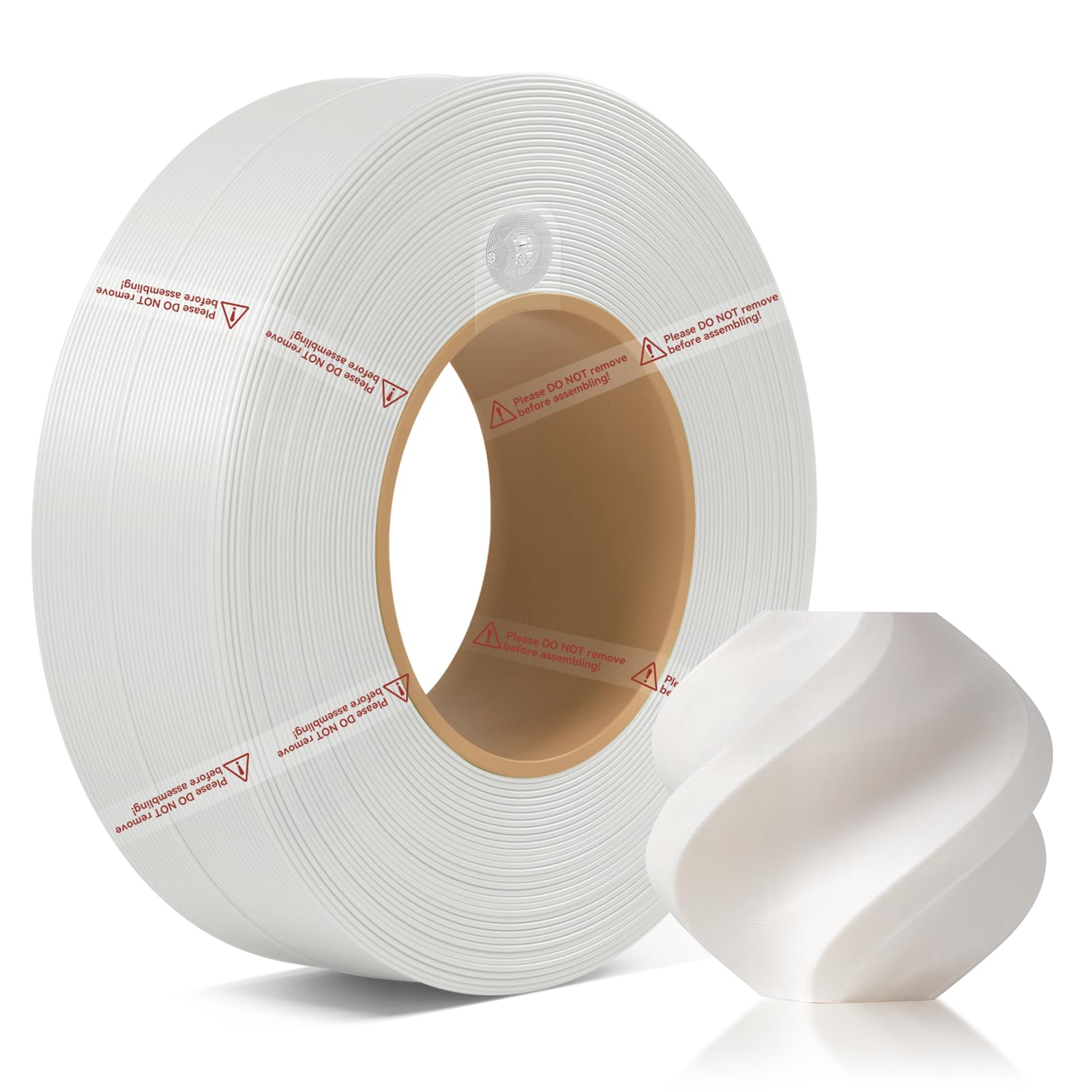 Bamboo Original 1.75MM ABS Refill Filament Good Heat & Freezing Resistance Eco Friendly with RFID for Bambu Lab X1,P1 P2S,H2D AMS 1KG +/- 0.03mm (Without Spool) (White 40100)-image-36