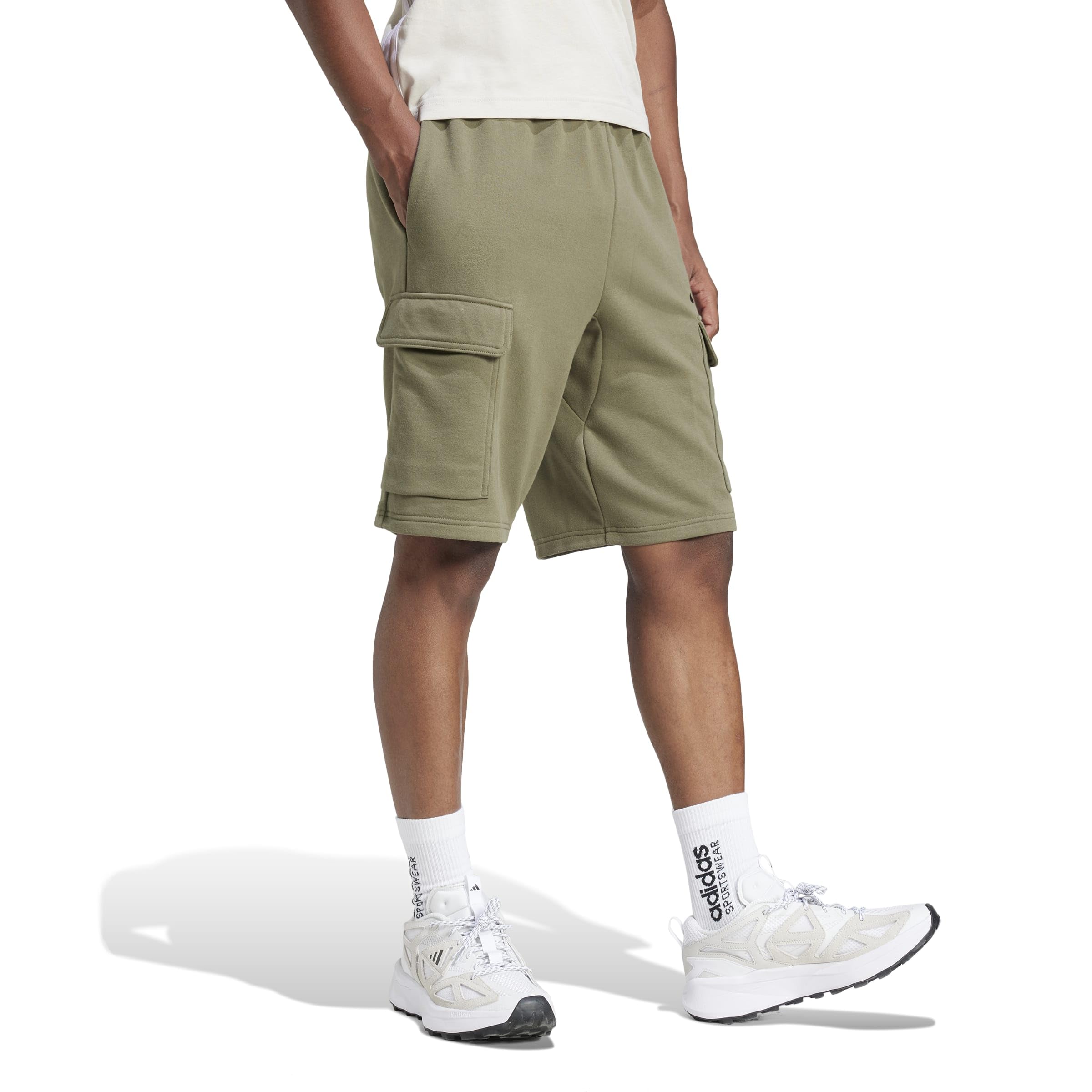 adidas Essentials Feelcozy French Terry Cargo Short - Szorty cargo Mezczyzni
