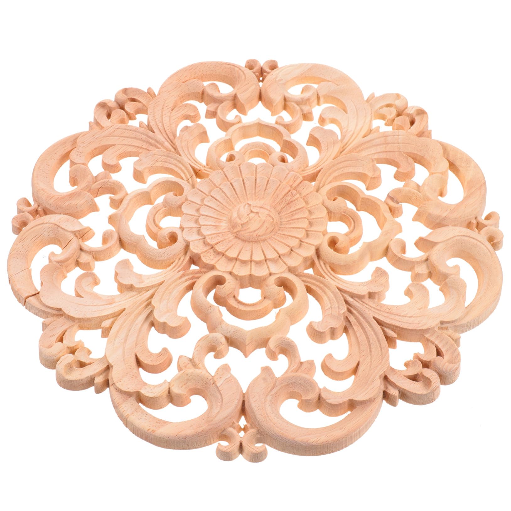 Applique ronde en bois sculpté pour masquer les défauts et décorer les meubles
