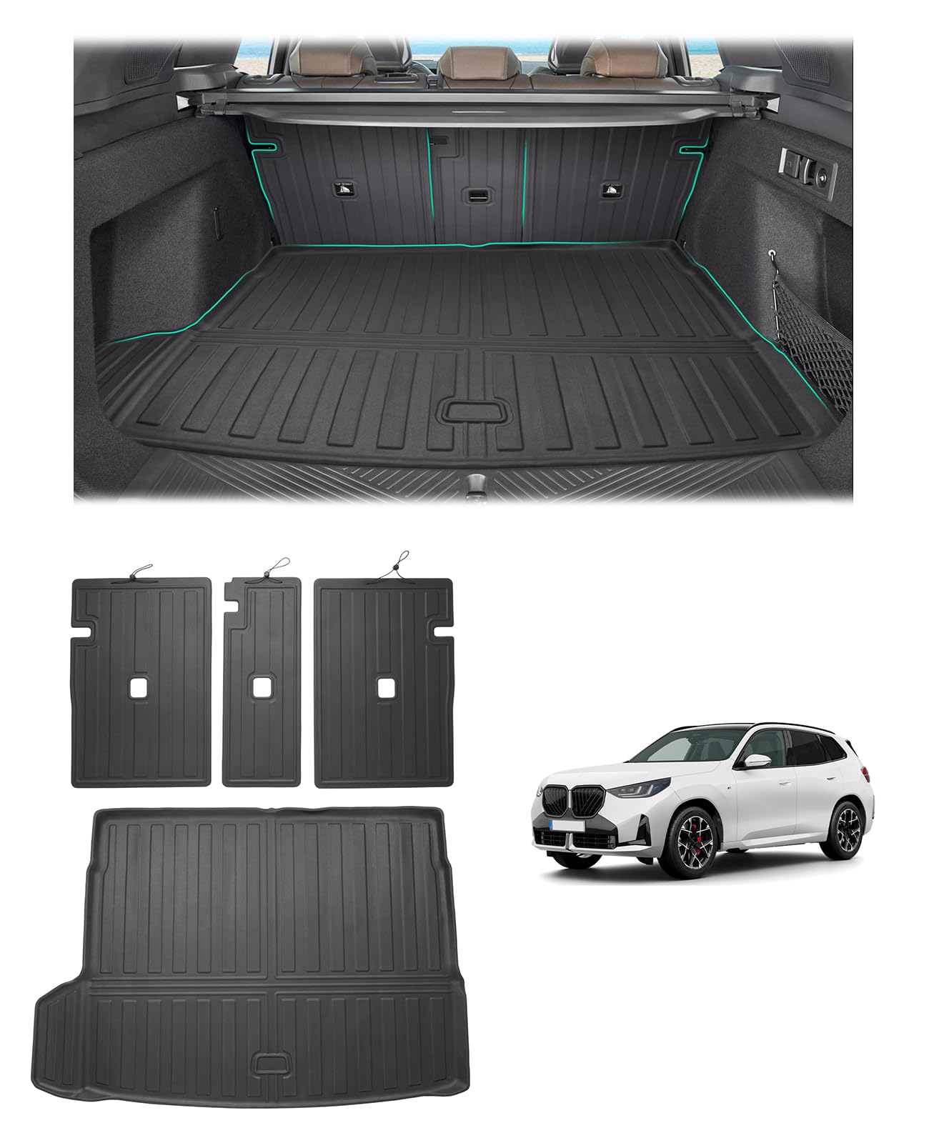Tapis De Coffre 3D Pour BMW X3 G45 (2025-2026) - Protection Imperméable En TPE, Facile à Nettoyer, Pas Pour PHEV