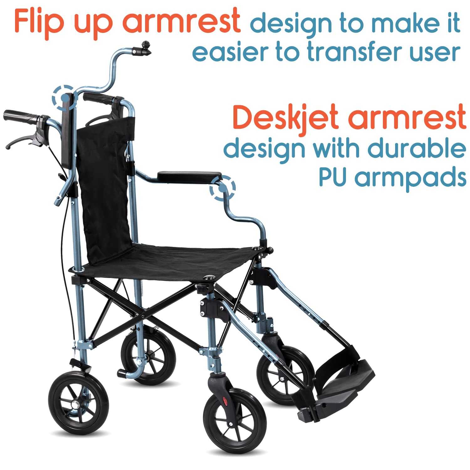 KosmoCare Tranz-Air Ultra Light Weight Transport Wheelchair KosmoCare Tranz-Air Ultra Light Weight Transport Wheelchair