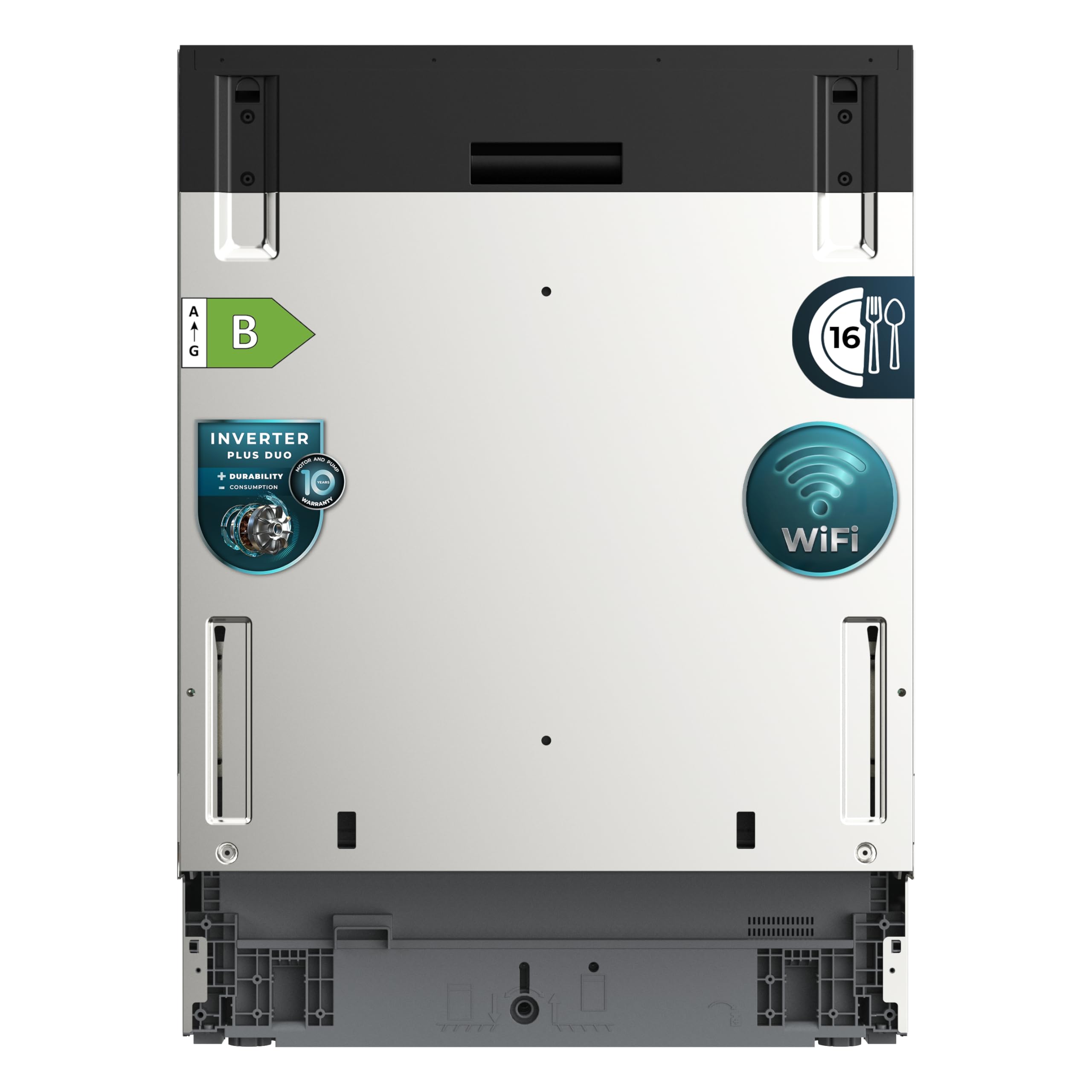 Cecotec Lavastoviglie Incasso 60cm 16 Coperti WiFi Bolero Aguazero 8700 Full-BI Connected. Motore Inverter Plus Duo, 16 Programmi, Vassoio Posate, Controllo Vocale, Funzione Vapore