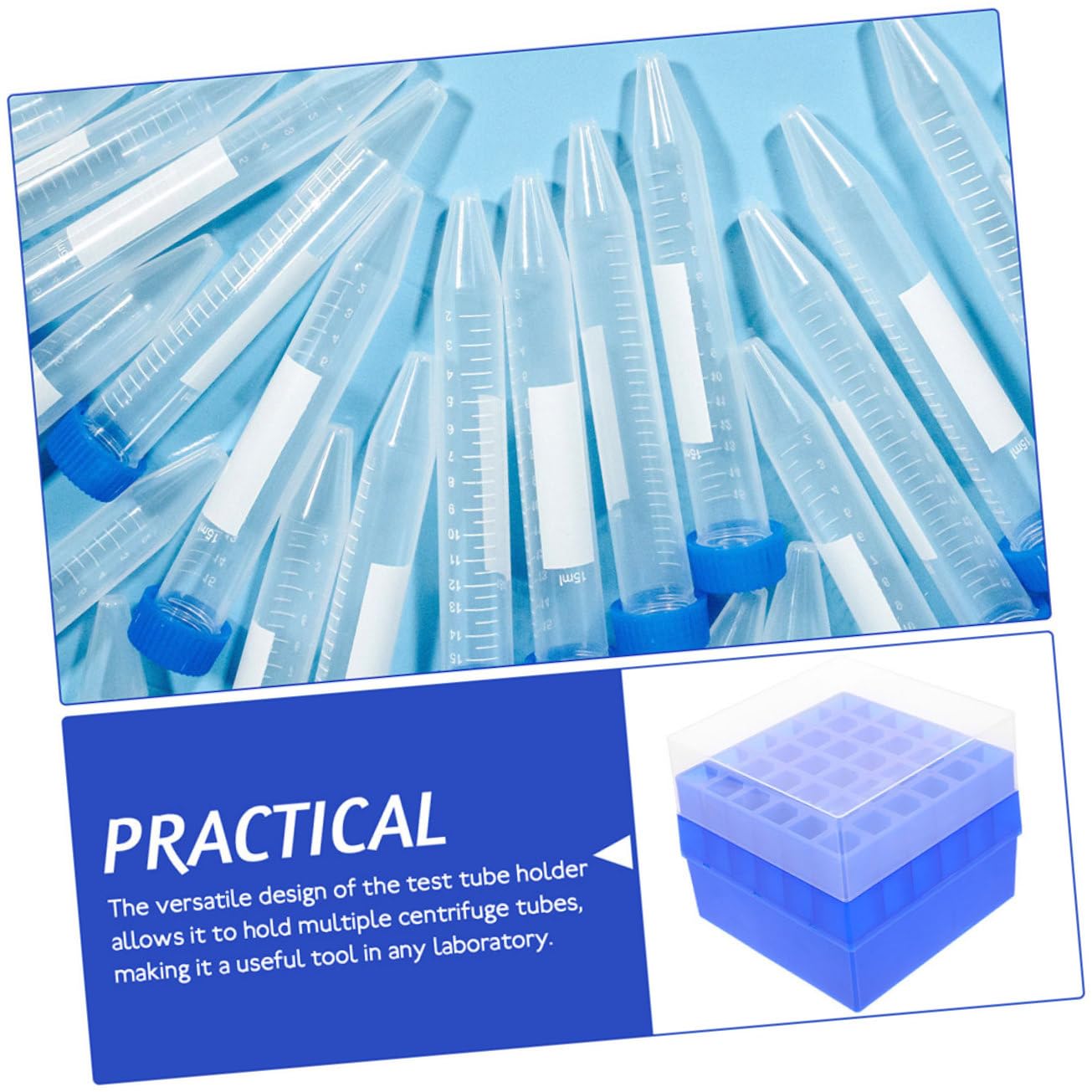Alipis 2 set Scatola Per Congelatore Custodia Per Provette Organizer Per Provette Custodia Per Provette Custodia Per Provette Custodia Per Provette Supporto Per Provette 2 pezzi*2