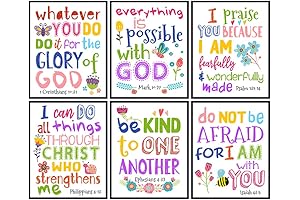 Bible Verse Posters for Classroom - Encouraging Scripture Wall Art for Students