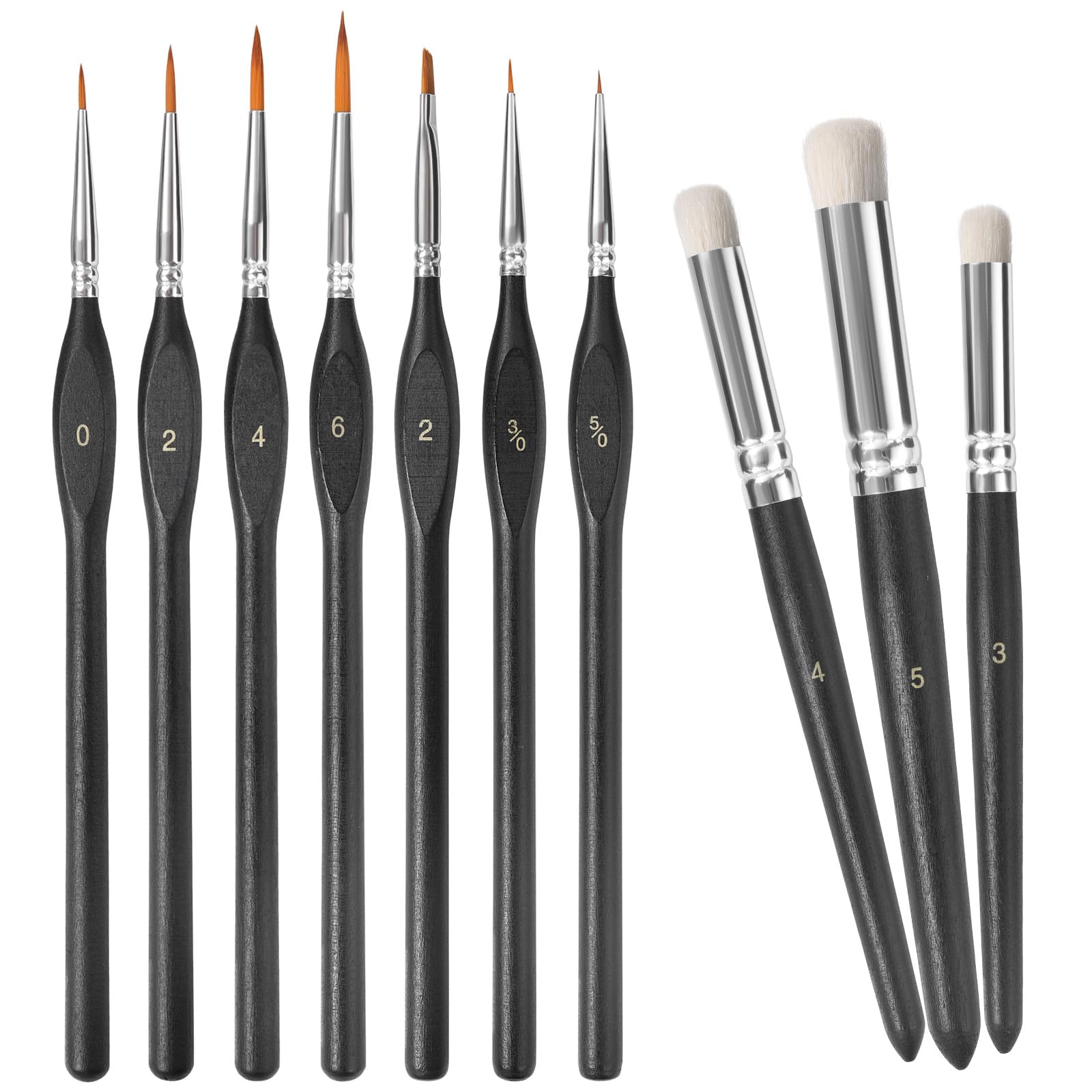 KIKIGOAL 10PCS Miniature Paint Brushes for Model & Warhammer