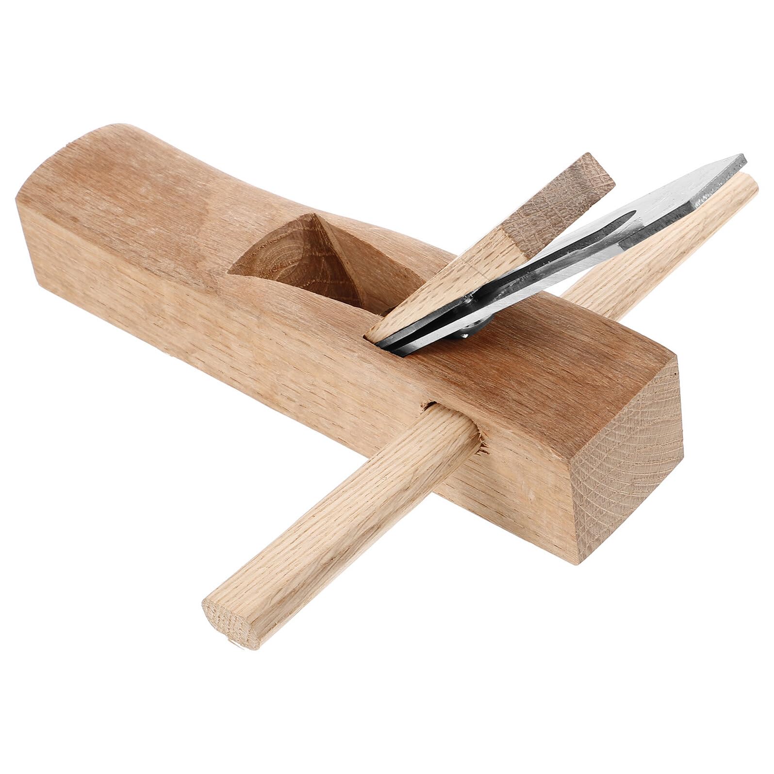 WOONEKY Pialla Manuale per Legno Beige da 250mm Design Robusto e Lama in Rame, Versatile per Progetti di Lavorazione del Legno Fai-da-te