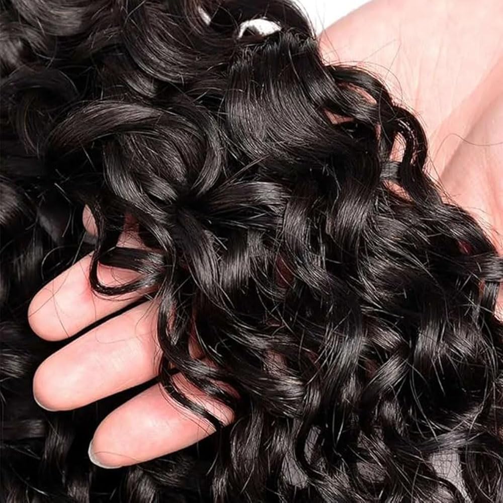 Extension di capelli umani brasiliani Remy brasiliani non trattati, 86,4, 86,4 cm, 86,4 cm, 1B, colore nero naturale, 150 g, per donne