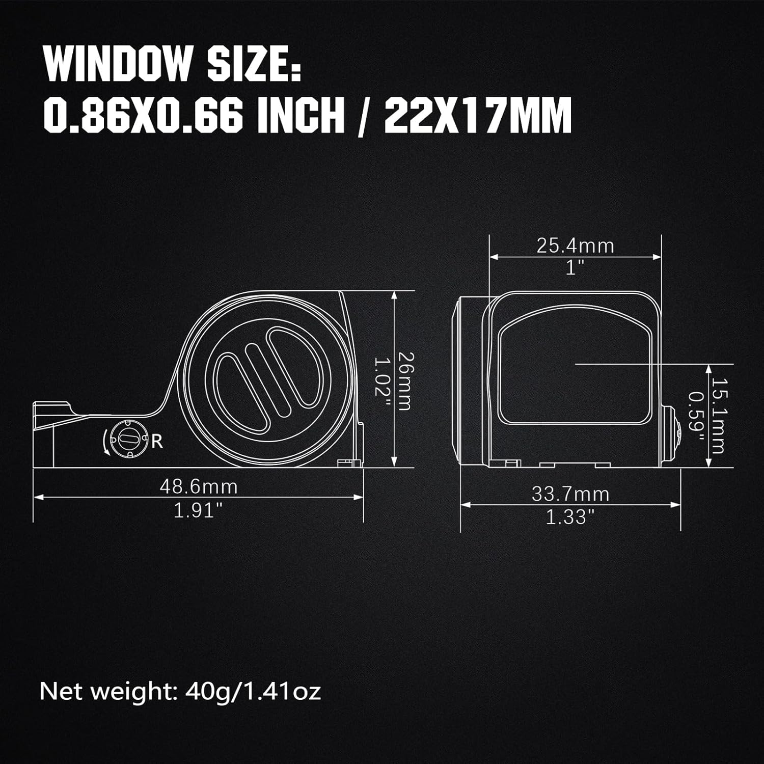 ohhunt RD U5 3 MOA Dot Open Reflex Sight 7075 Aluminum Compatible with Full-Size Glock MOS Systems 3000G Shockproof Optics Shake Awake Sight
