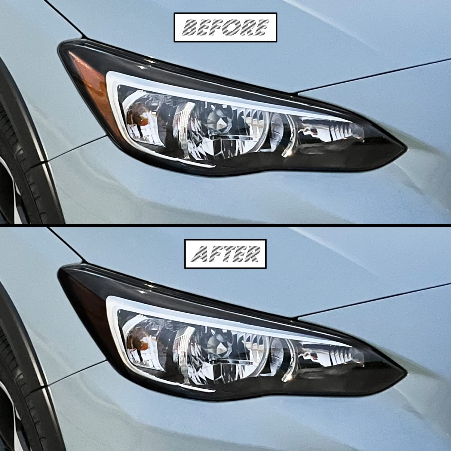 SlickMod PreCut Vinyl Smoke Tint for 2018-2022 Subaru Crosstrek Headlight (2. Headlight Sidemarker, 20% Dark Smoke)