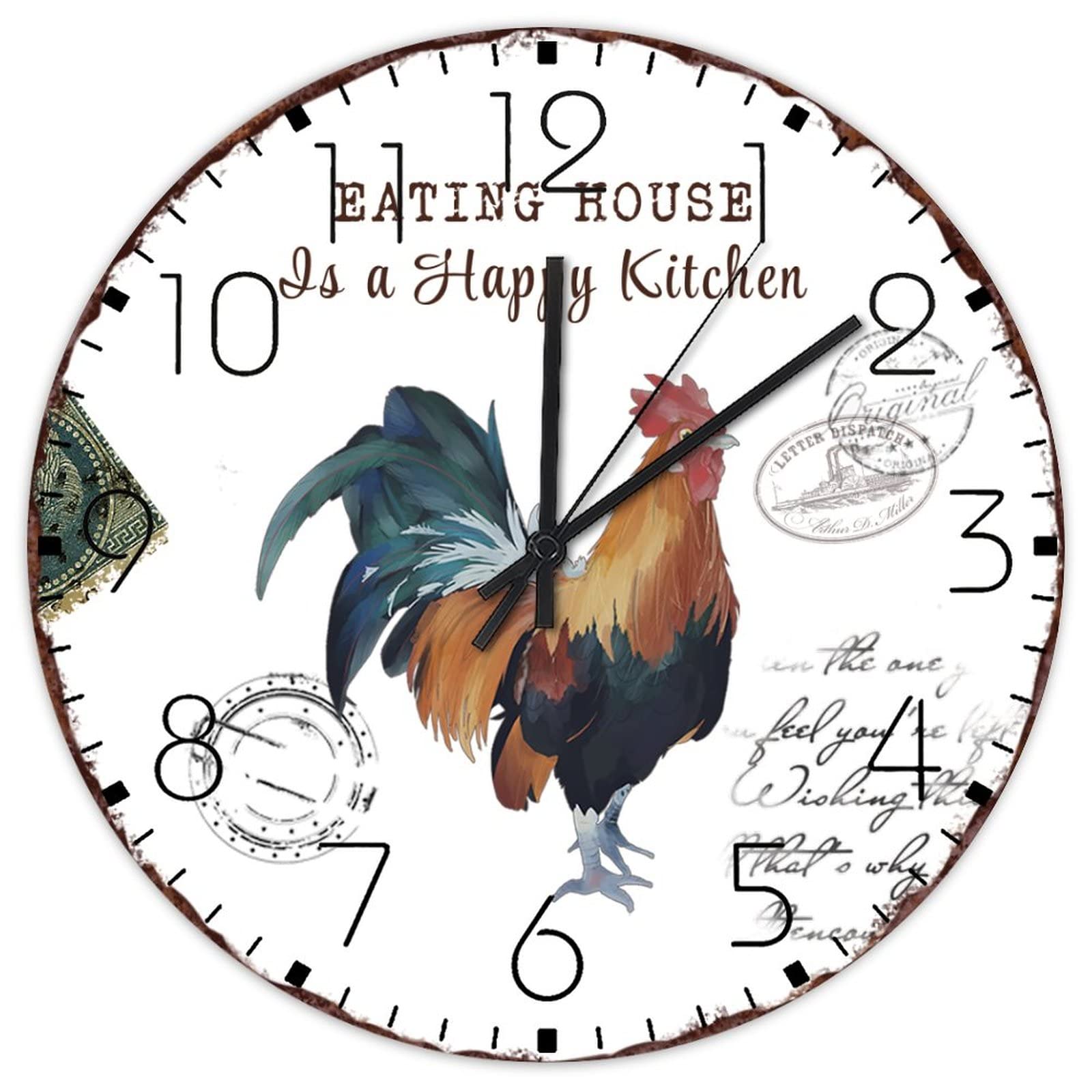 Horloge murale ronde pour cuisine conviviale et restaurant rustique
