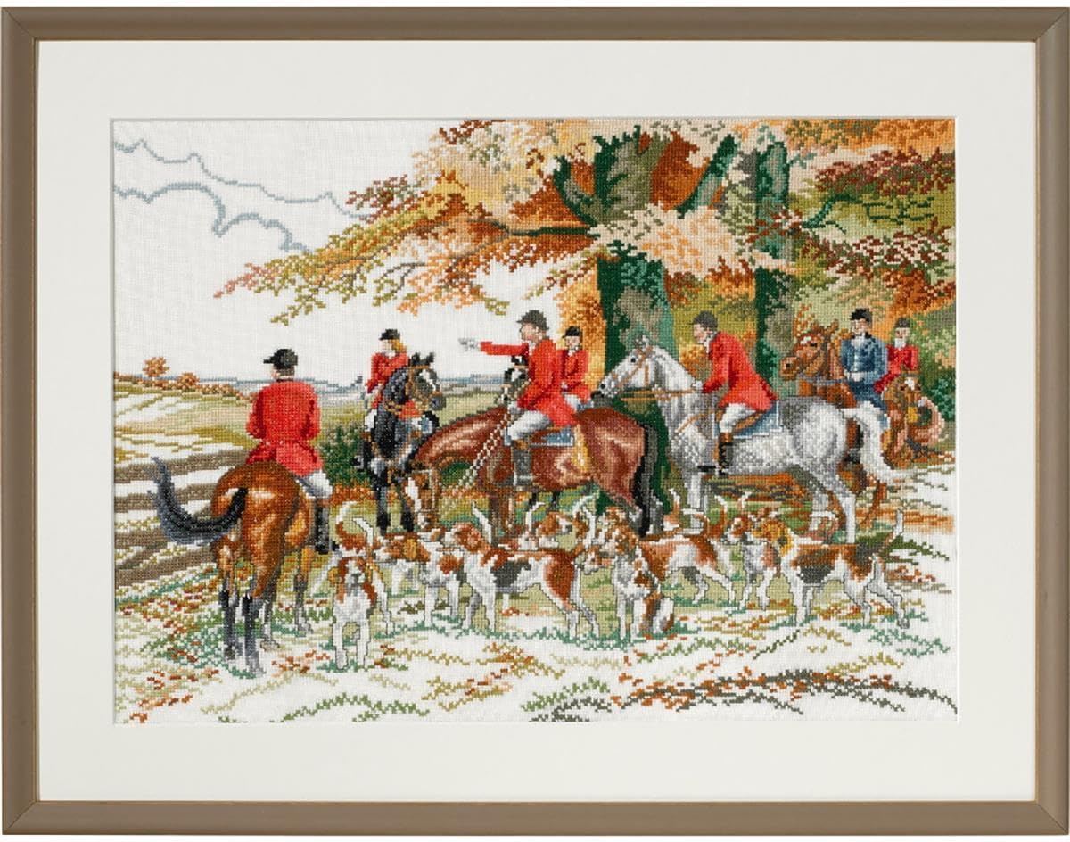 Eva Rosenstand クロスステッチキット パーフォースハント 58x44cm DIY