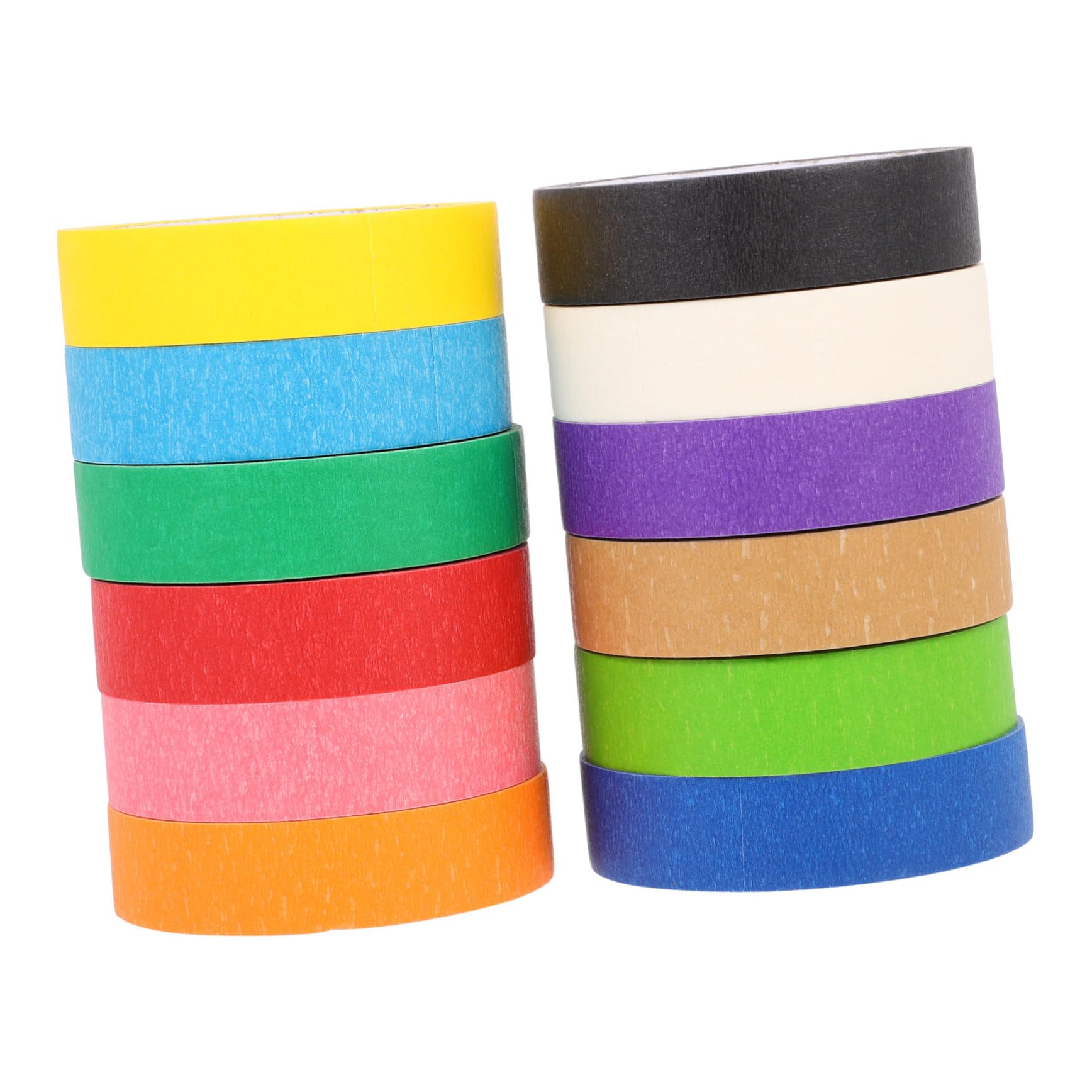 VILLCASE Colorful Tape 12 Rolls Colored Tape Art Painter Tape Adhesive Tapes Kids Drawing Tapes Colored Masking Tape Masking Tape for Painting Adhesive Masking Tape Spray Paint Crepe Paper