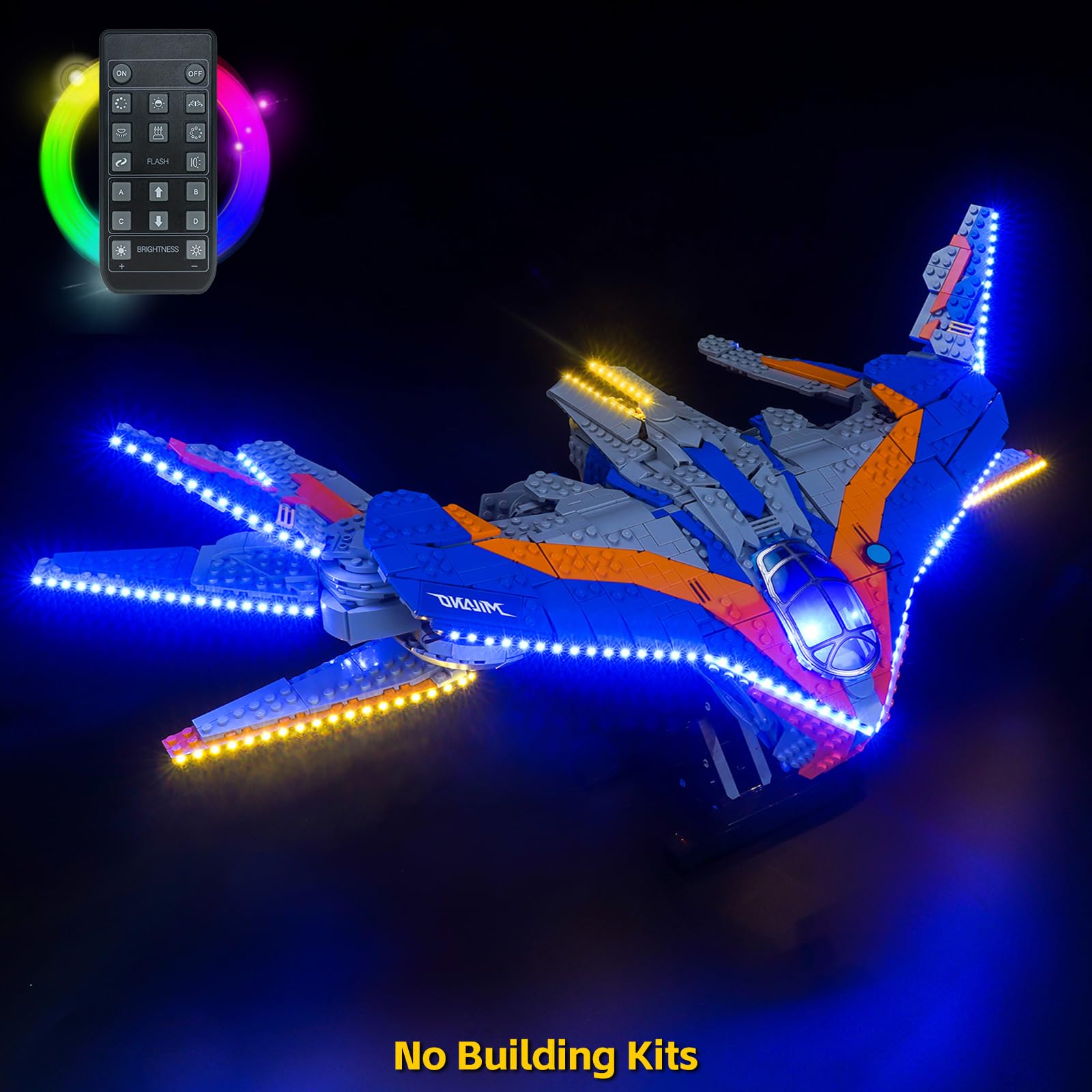 BrickBling Luce LED per Lego Guardiani della Galassia: The Milano, illuminazione creativa compatibile con Lego 76286, nessun modello (RC Version Light)