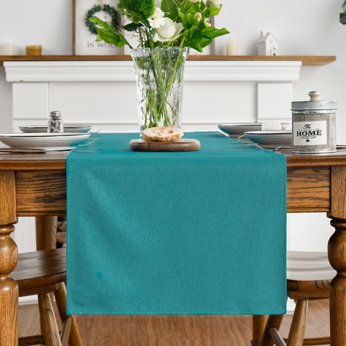 Artoid Mode Aqua Table Runner, Seasonal Fall Winter Machine Washable Kitchen Dining Table Decoration for Home Party Decor 40x180 cm - Image 3
