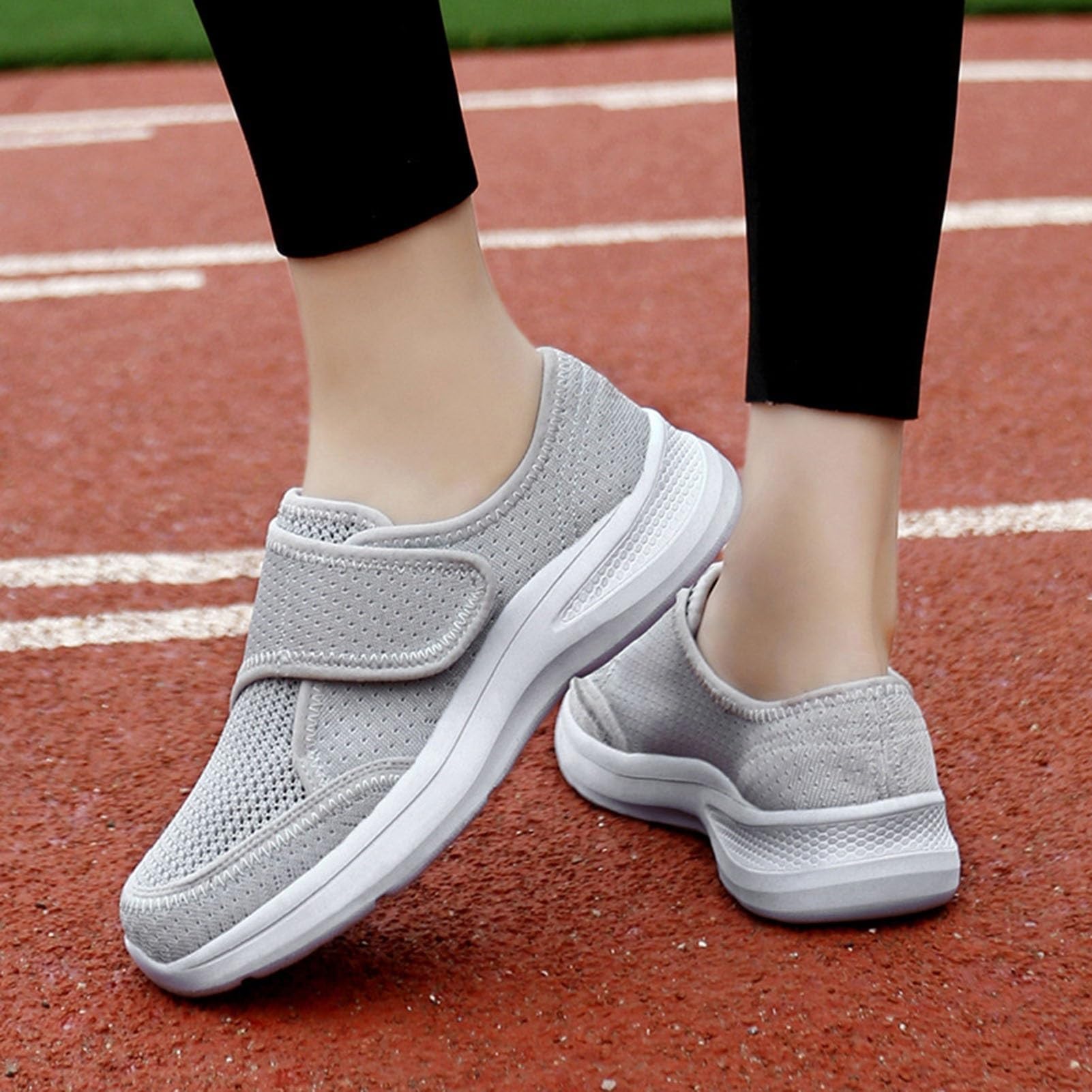 Chaussures diabétiques pour Femmes, réglables et Respirantes, Chaussures diabétiques pour Femmes, Soutien de la voûte Plantaire, Chaussures pour œdèmes pour Pieds gonflés