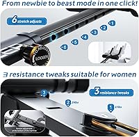 Vista 6 de Ab Machine,Rowing Machines for Home,Vitaler 5 in 1 Adjustable Home Gym Equipment with Counter,Quiet & Foldable Best Ab Machine for Home